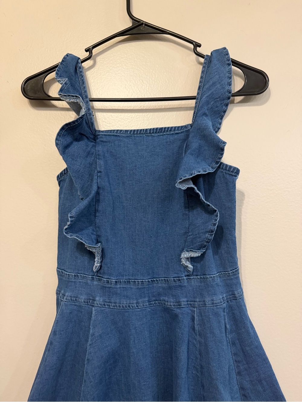 Utcoco Ruffle Denim Mini Dress - Picture 2 of 9